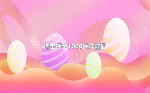 淘宝押金1000多久能退？退保证金需要哪些条件？